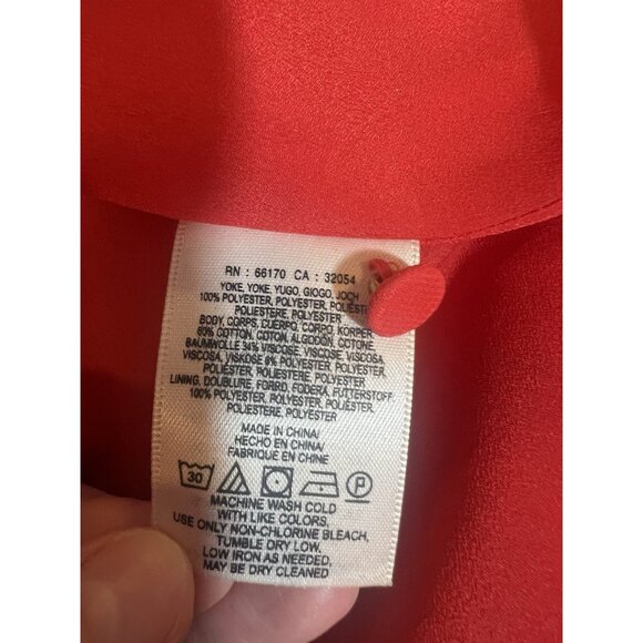 Anthropologie Maeve Lattice Neck Dress Red Size 10 Petite Fit Flare Zipper - Picture 12 of 14